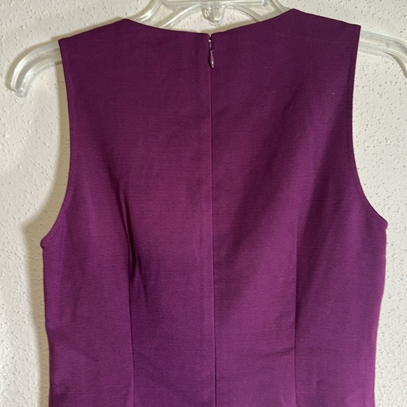 Catherine Malandrino Deep Plum Cabernet Purple Lace Laser Cut Pencil Dress sz 2 - Picture 12 of 16